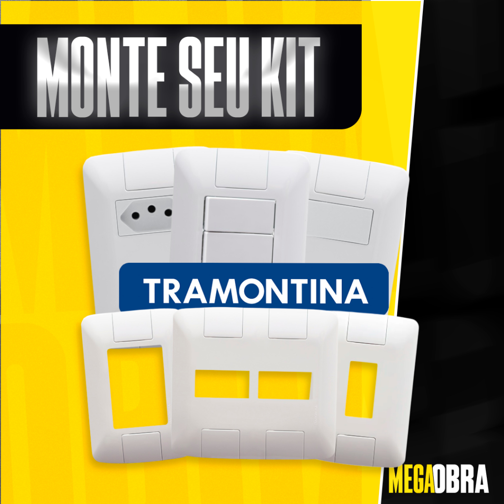 Tomadas e Interruptores Tramontina Linha Aria Completa 10A 20A Placa Modular 4×2 4×4 Branca