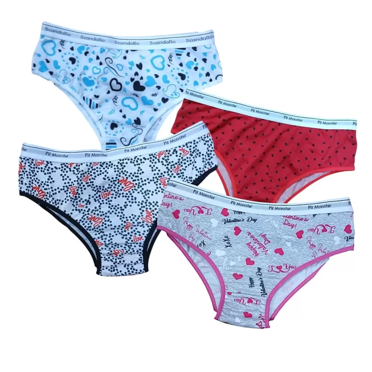 Kit 5 Calcinha Estampada Tangão Confortável Ling
