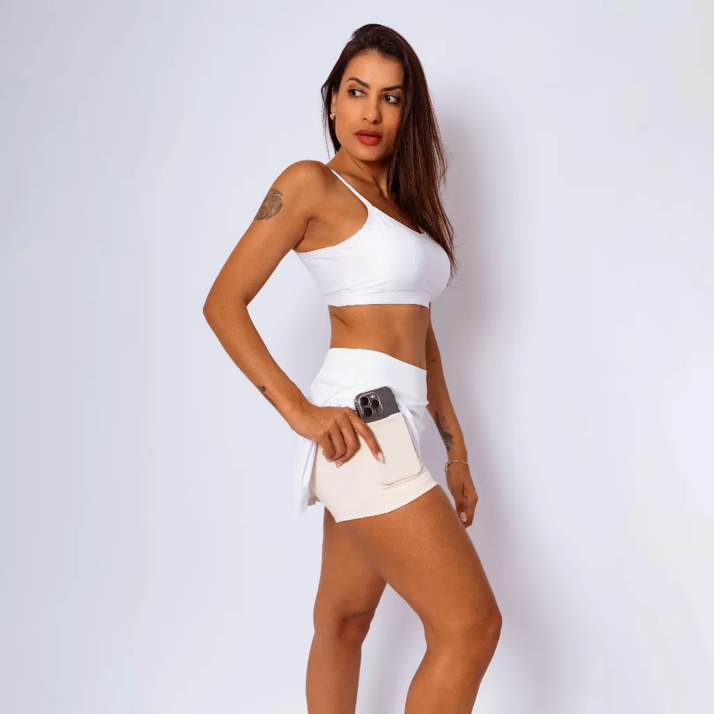 Saia Shorts Bolso Dry Fit Beach Tenis Academia