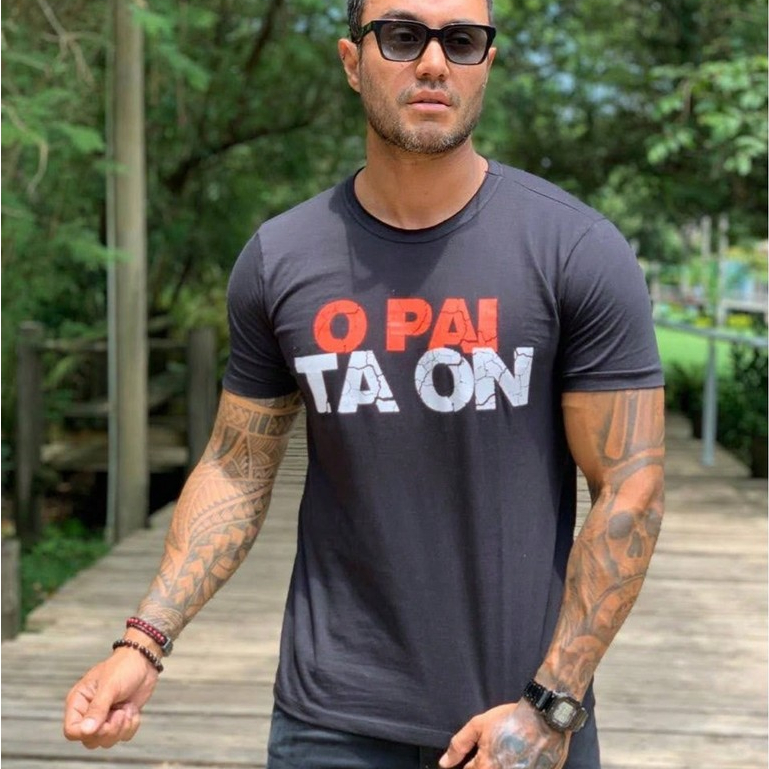 Camiseta 100% Algodão Estampada   Pai ta ON