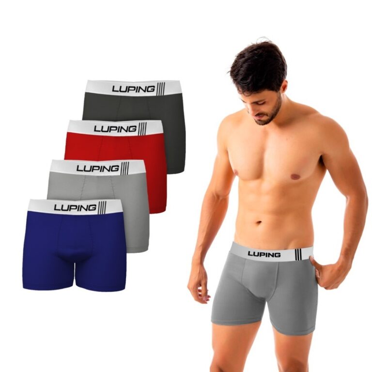 Kit 5 Cuecas Masculina Adulto Boxer Com Elástico 