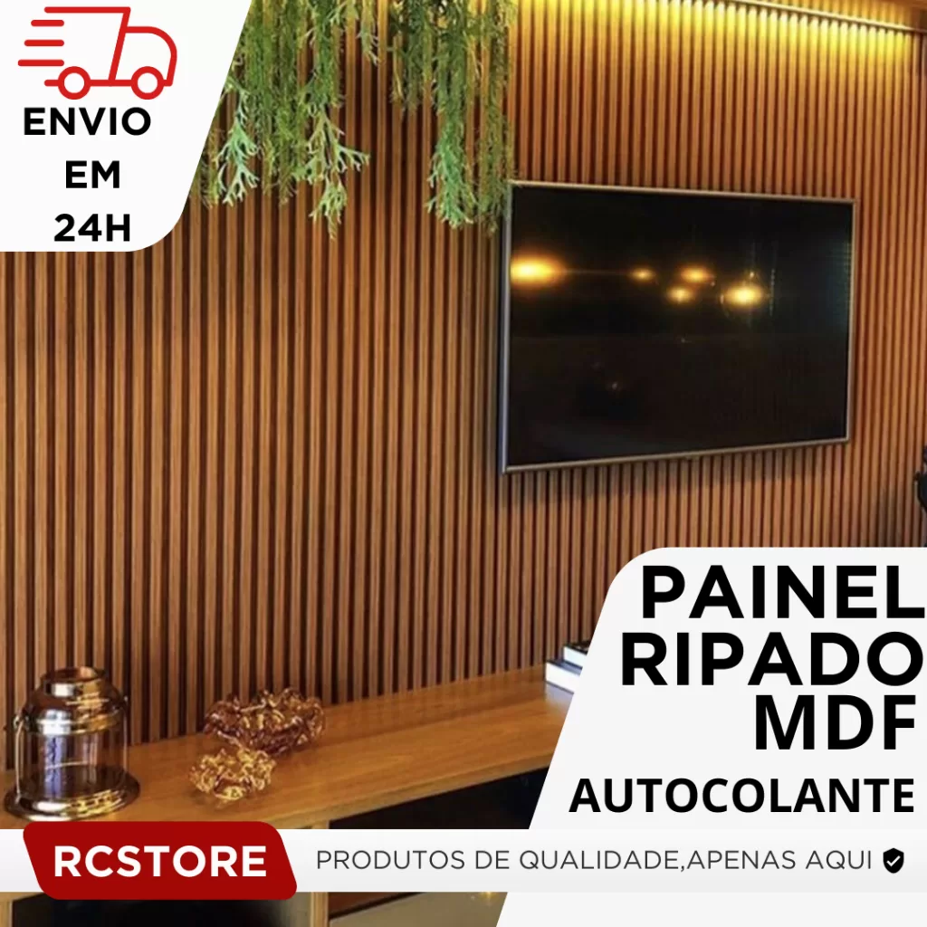 Kit Até 100 Placas Ripados Decorativo Adesiva 45×11 Painel Premium Alta Qualidade Sala Penteadeira