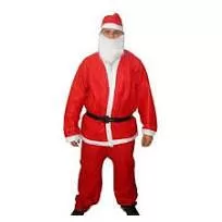 Fantasia Papai Noel Adulto Roupa Natal Feltro Luxo