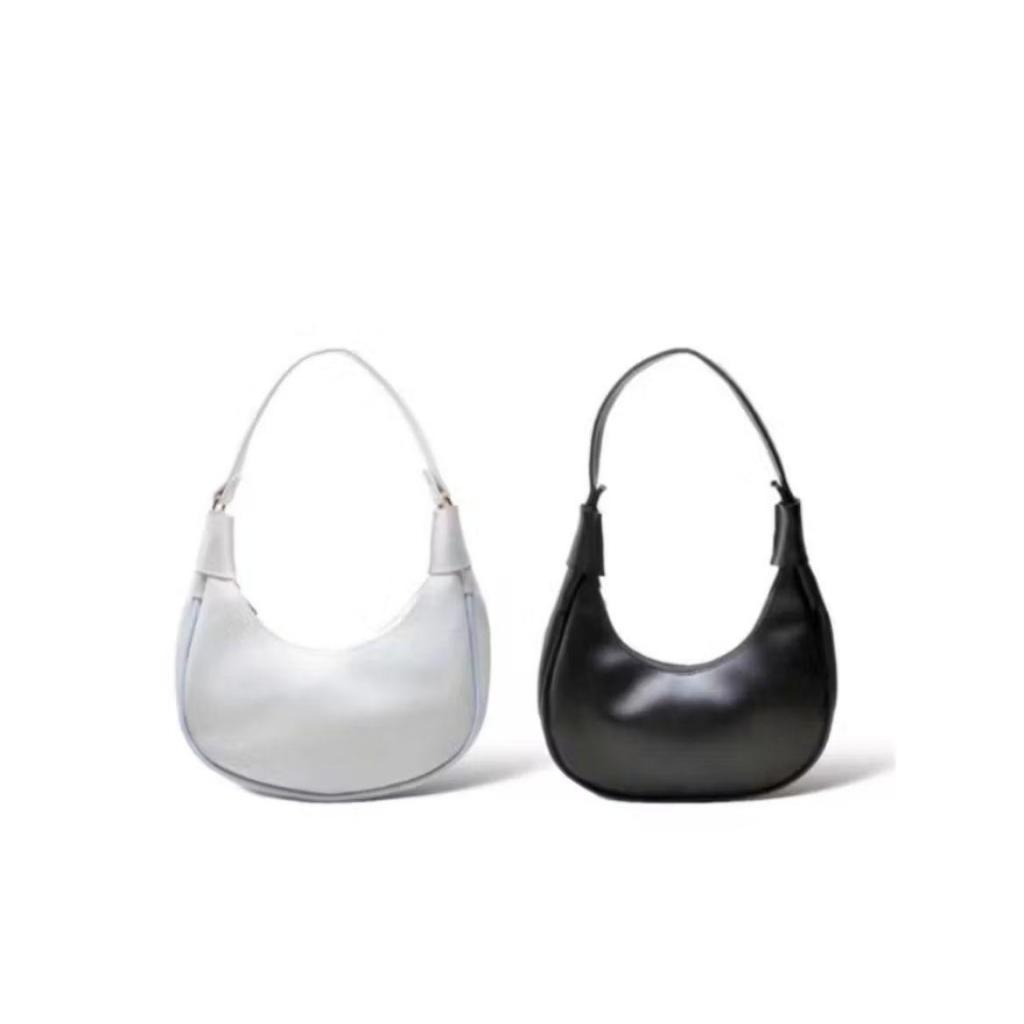 Kit 2 Bolsa Feminina Baguete Meia Lua de Ombro Estilosa em Couro