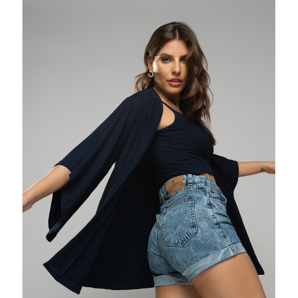 Kimono Canelado Salvatore Fashion