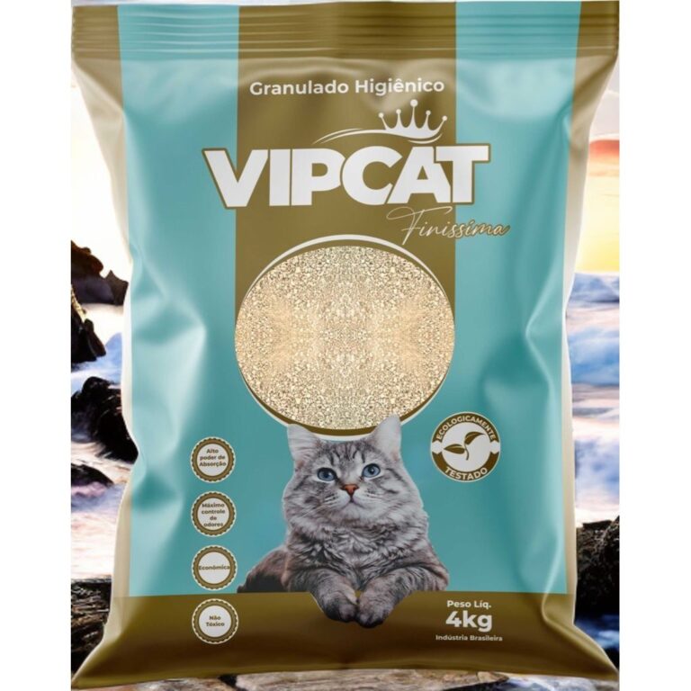 Areia de Gato Vip Cat  4kg e Fardo 20kg  Super Abs