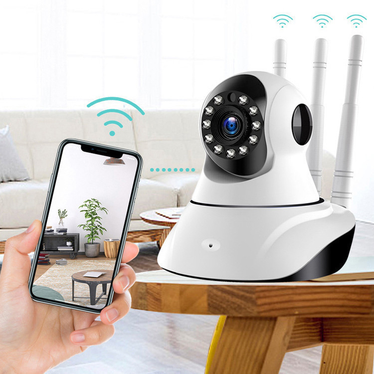 câmera iP robô 3 antenas wifi sem fio visão not