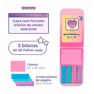 Bloco Adesivo Tris Holic + Marcador de Páginas (C