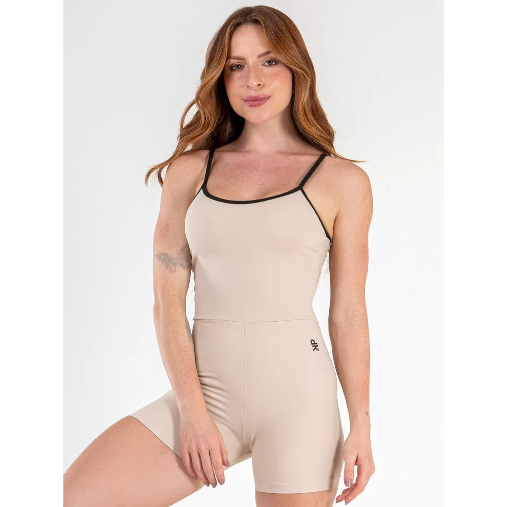 Macaquinho Fitness Feminino Costas Nua Alcinha Slim Poliamida Premium Zero Transparência Academia