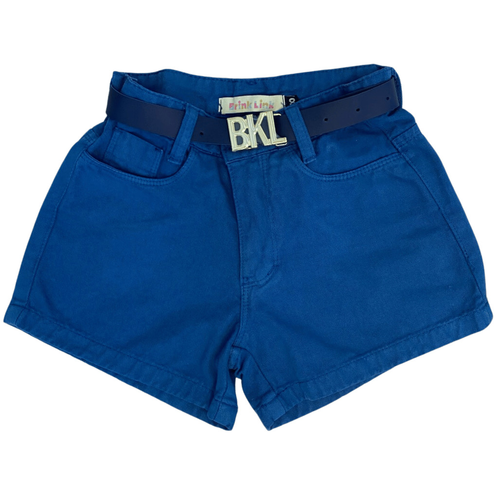 Short Cinto Jeans Meninas Infantil Criança Bermuda