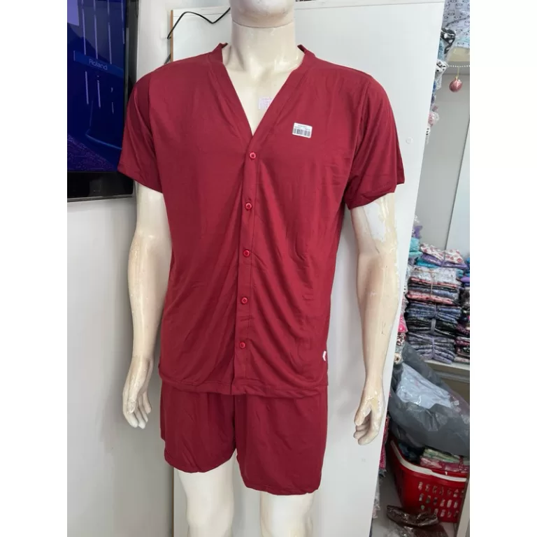 pijama masculino botão pós operatório malha
