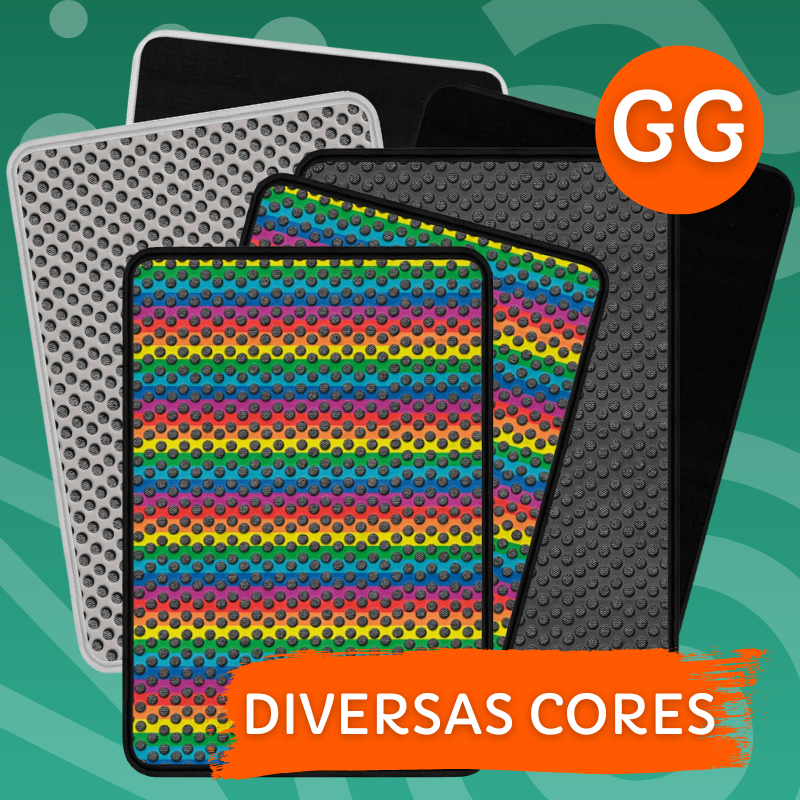 Tapete Higiênico Coletor de Areia Gatos Antiderrapante Lavável GG Diversas Cores Limpa Patas e Casa