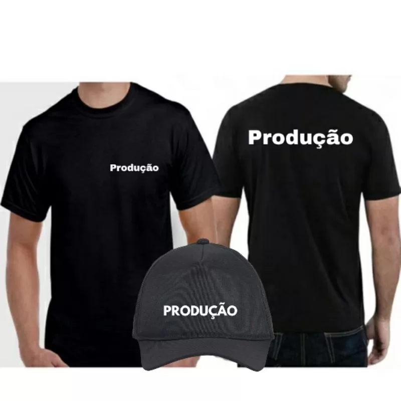 Camiseta uniforme de Produção 100% algodão Feminina e masculina