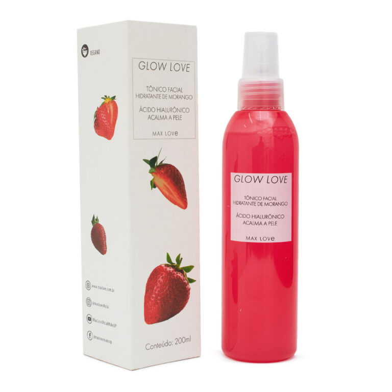 Tônico Facial Hidratante Glow Love Morango Max Lo
