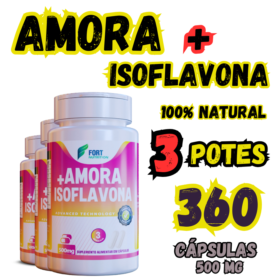 Amora + Isoflavona Suplemento Natural | 120 Cápsulas de 500mg
