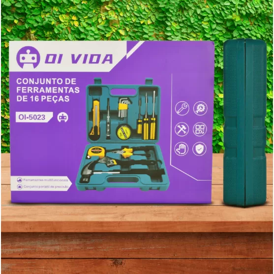 Kit Ferramentas Maleta Jogo 12 Peças Multiuso cha