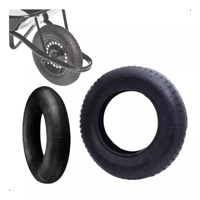 Kit Pneu + Câmara Para Carrinho de Mão/Carriola 