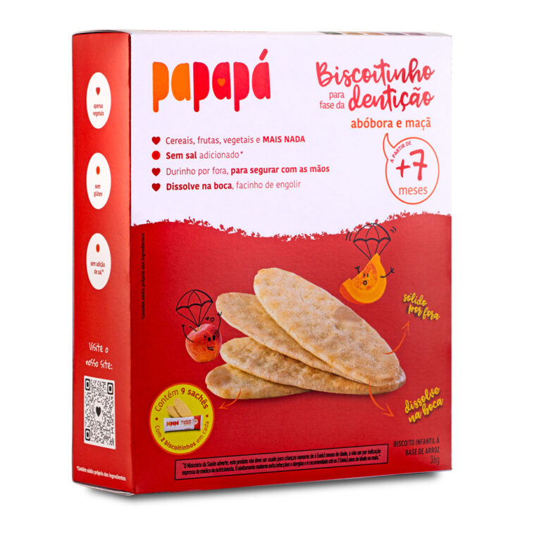Biscoito Infantil Fase Da Dentição Papapá Maç