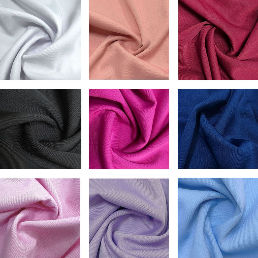 Tecido Two Way Gabardine Com Elastano Liso Várias Cores 1m x 1,50 Metros
