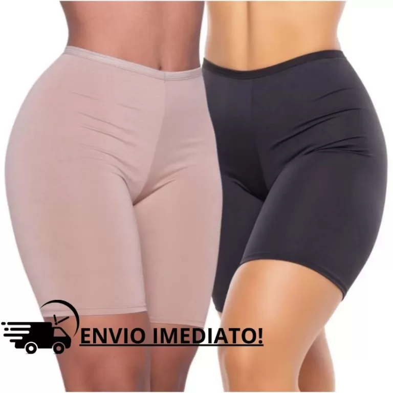 Kit 2 Short Anágua Liso Segunda Pele Feminino Ber