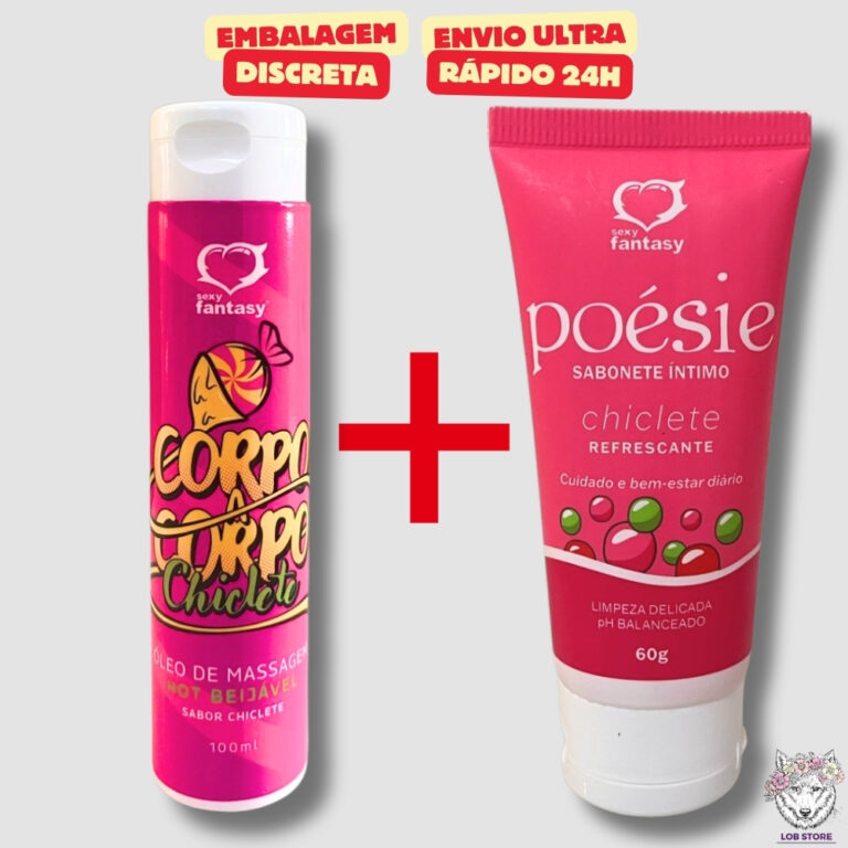Kit Sabonete Intimo Poésie Chiclete 60g + Óleo d