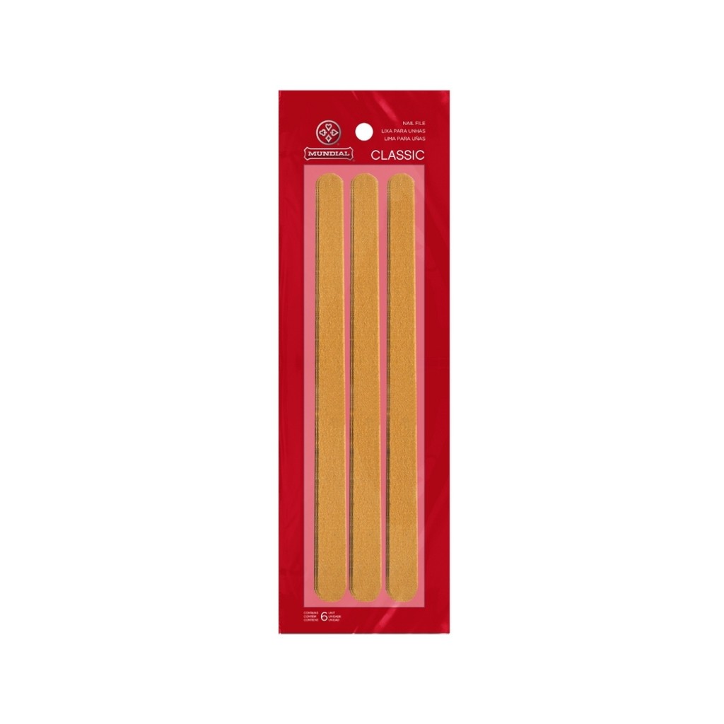 Kit 6 Lixas De Unha Descartável Tradicional BC-100 Mundial