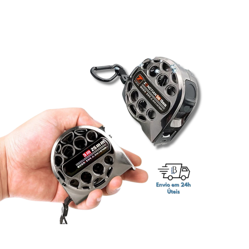 Trena de Aço Inoxidável 3M  Fita Métrica Compacta, Durável e de Alta Precisão