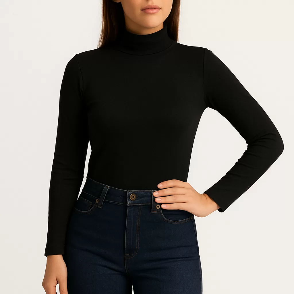Blusa Cacharrel Térmica Feminina Manga Longa Gola Alta Peluciada Segunda Pele
