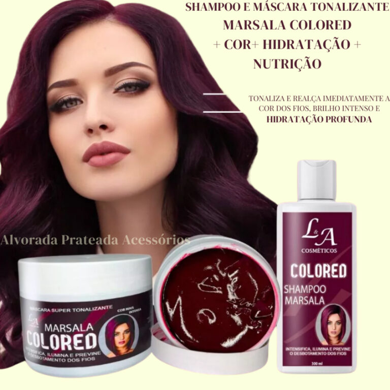 Kit Shampoo + Máscara Tonalizante Vinho Profundo 