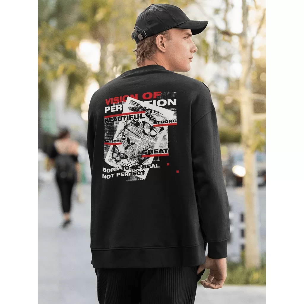Moletom Careca Blusa de Frio Suéter Gola Redonda Masculino Casual Streetwear 100% Algodão Estampa –