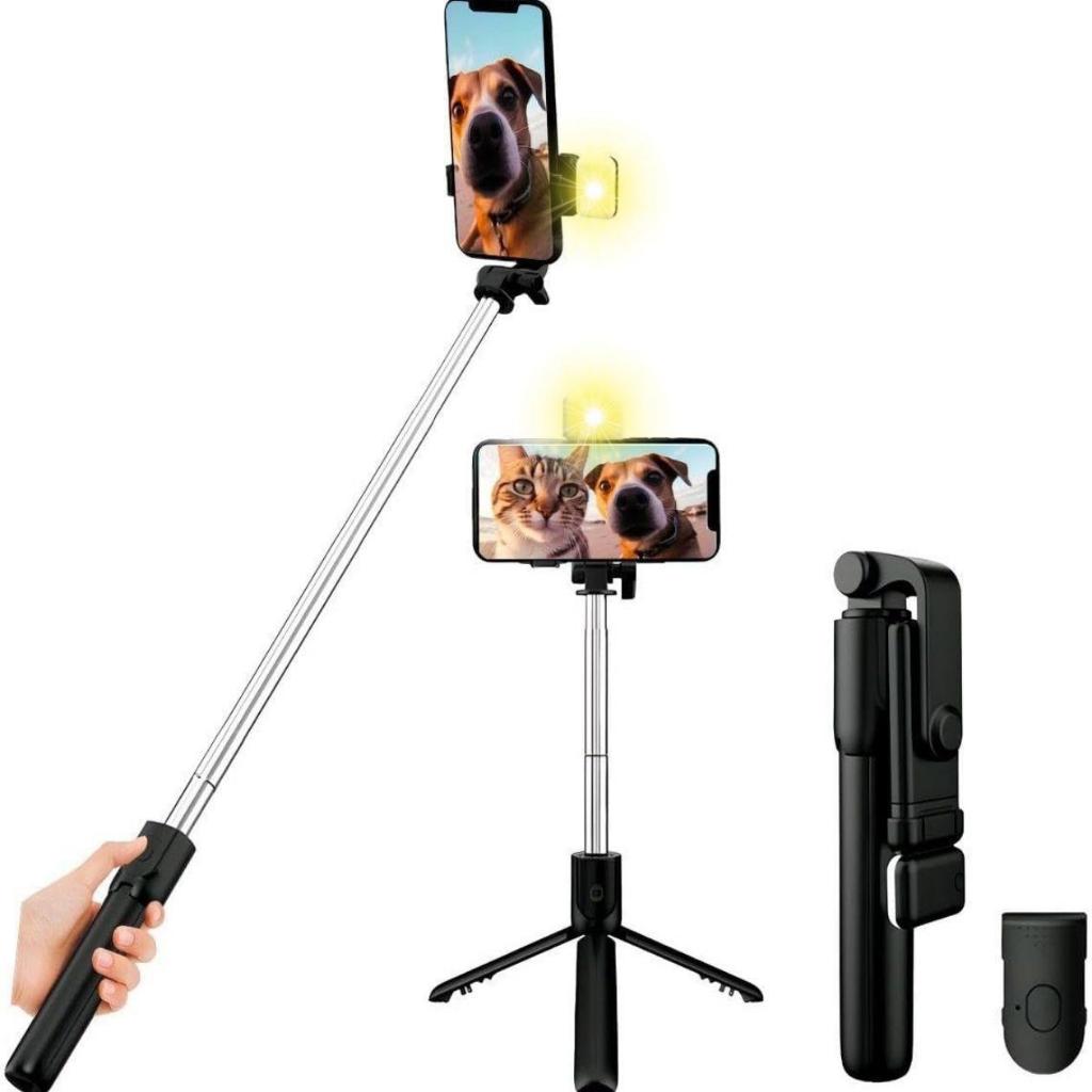 Tripé C/ Controle Bluetooth P/ Smartphone Celular Pau Selfie Portátil Fotografia Vídeo Mini Portátil