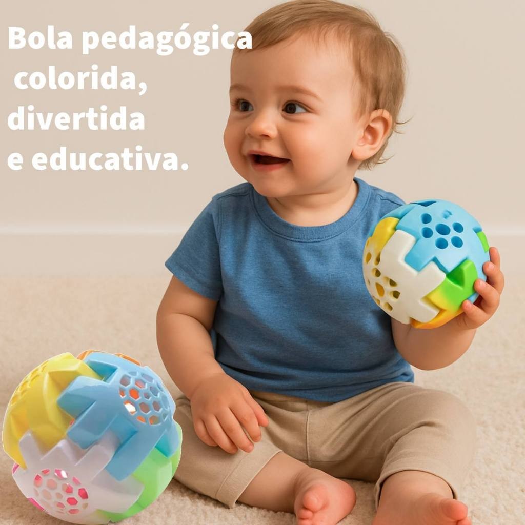 Bola Para Montar e Desmontar Com Chocalho10 cm DTY1150