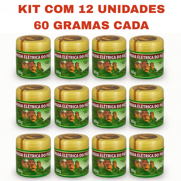 Kit 12x Pomada Elétrica do Pagé 60g  Pomada Ind