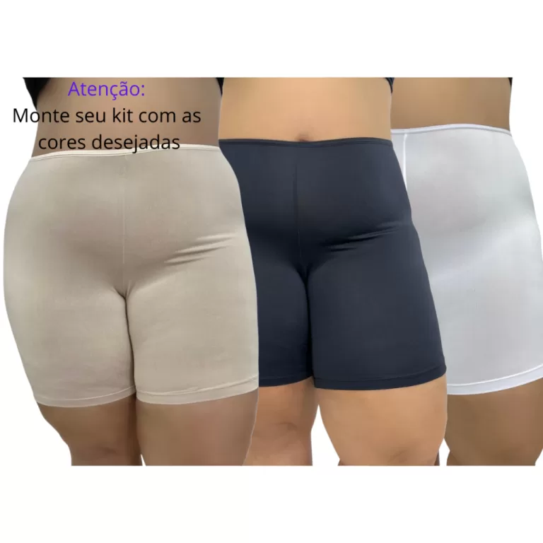 KIT 2 Anágua Plus Size Shortinho Íntimo Segunda 