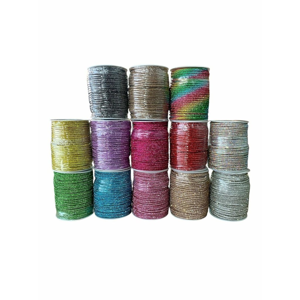 Cadarço de Strass c/ Algodão 4mm – 1 Metro