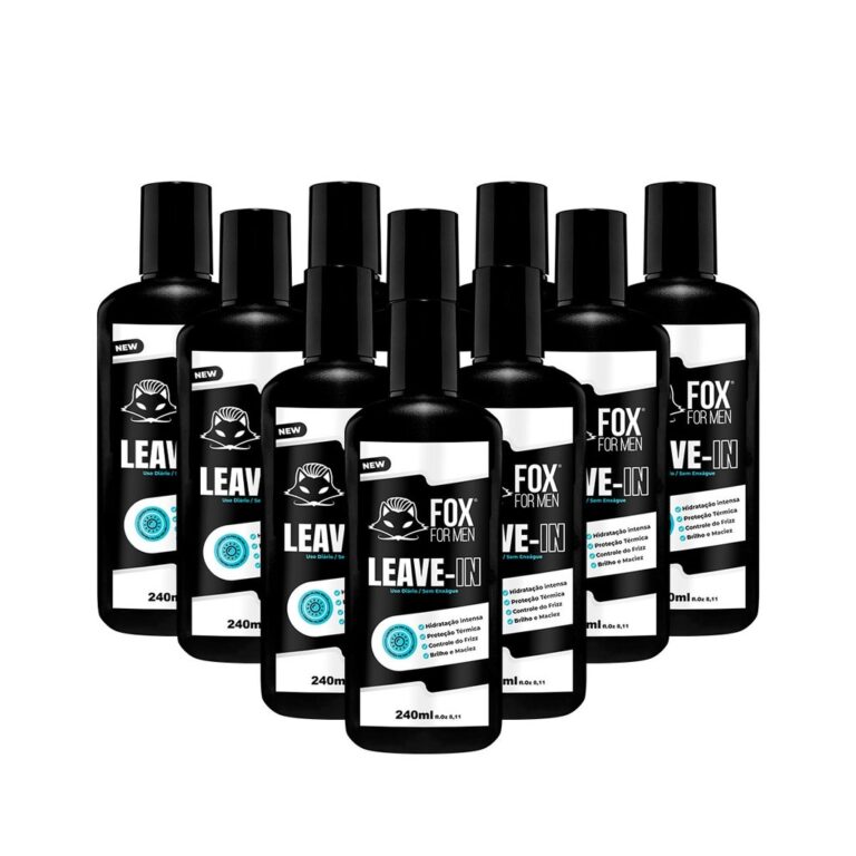 LEAVE IN 240ML FOX FOR MEN – 10 UNIDADES