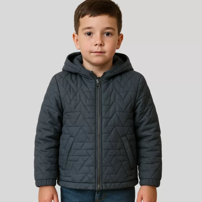 Jaqueta Puffer Zíper Bobojaco Infantil Menino Cor