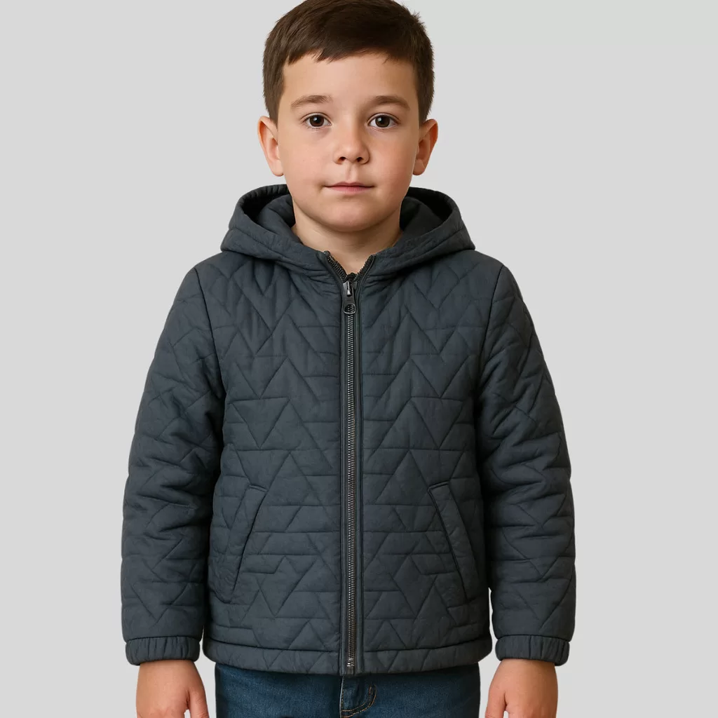 Jaqueta Puffer Zíper Bobojaco Infantil Menino Corta Vento