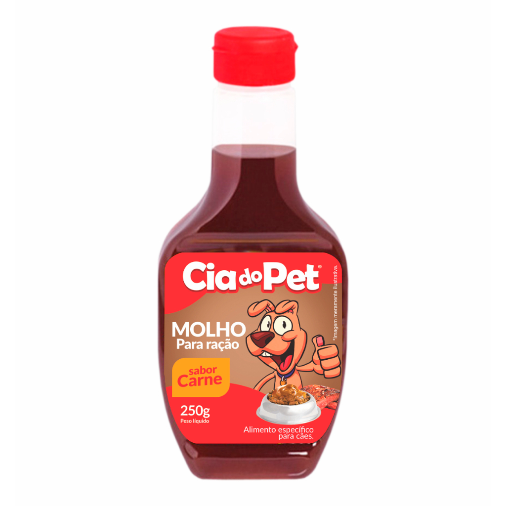 Molho Cia do Pet para Ração Seca para Cães 250g  Realça o Sabor e Estimula o Apetite nas Refeições