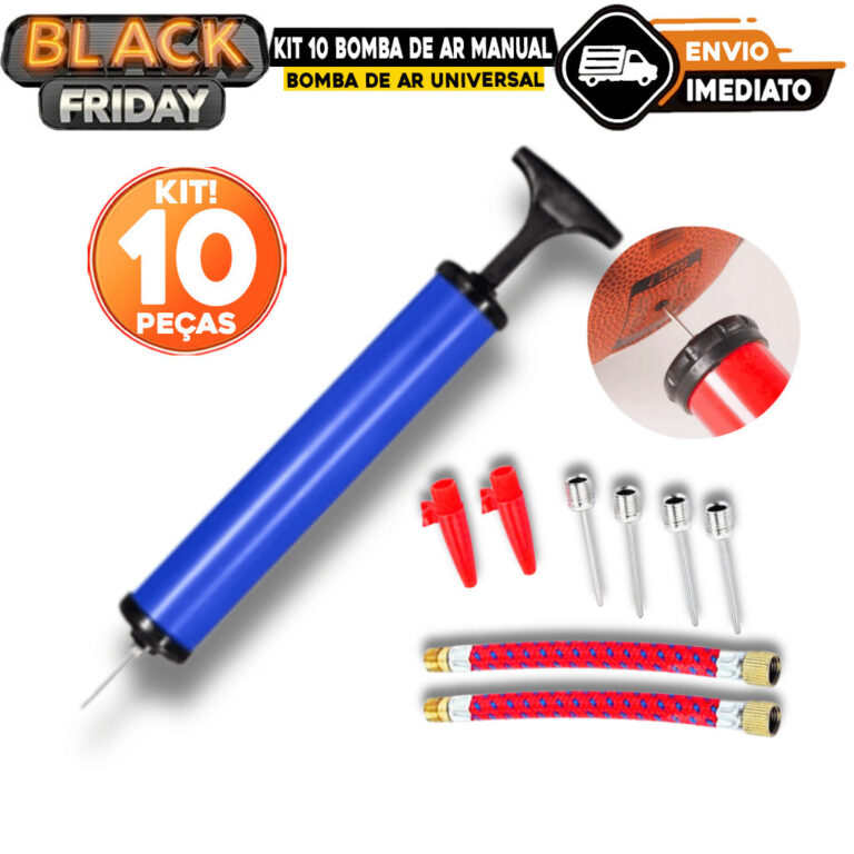 Bomba de Ar Manual 10 Para Encher Bolas Piscina Fu