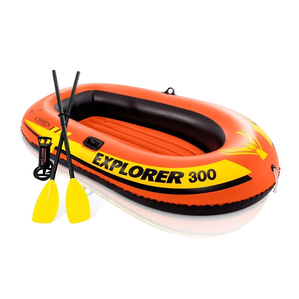 Bote Inflável Explorer 300 Intex até 186kg – Par Remos Bomba