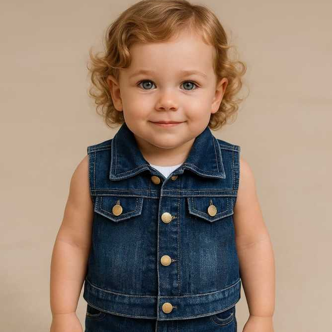 COLETE JEANS INFANTIL DE BEBÊ MENINA DESPOJADO E 