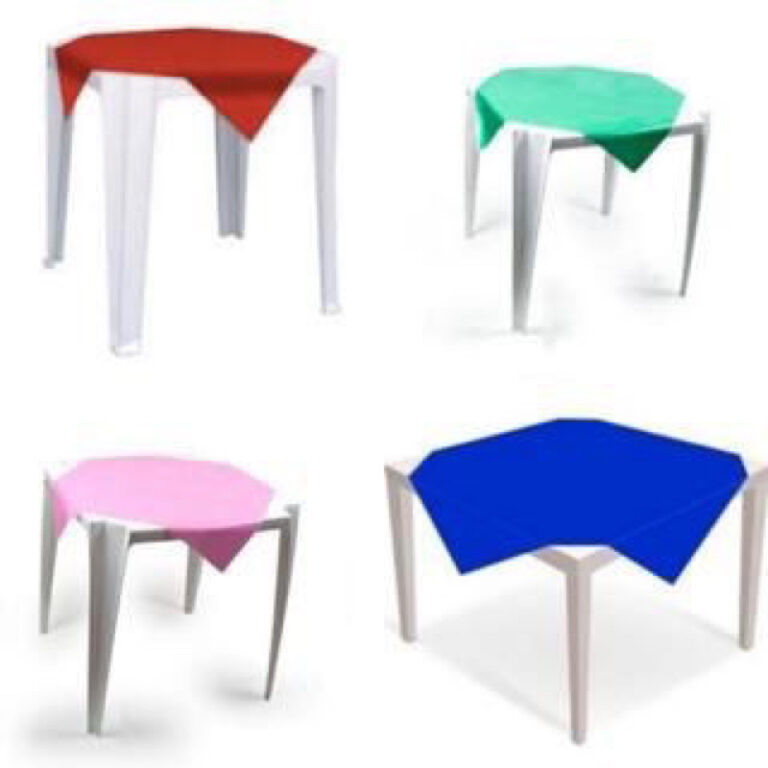 Kit 10 Toalha De Mesa Lisa Plástica 70x70cm Para 
