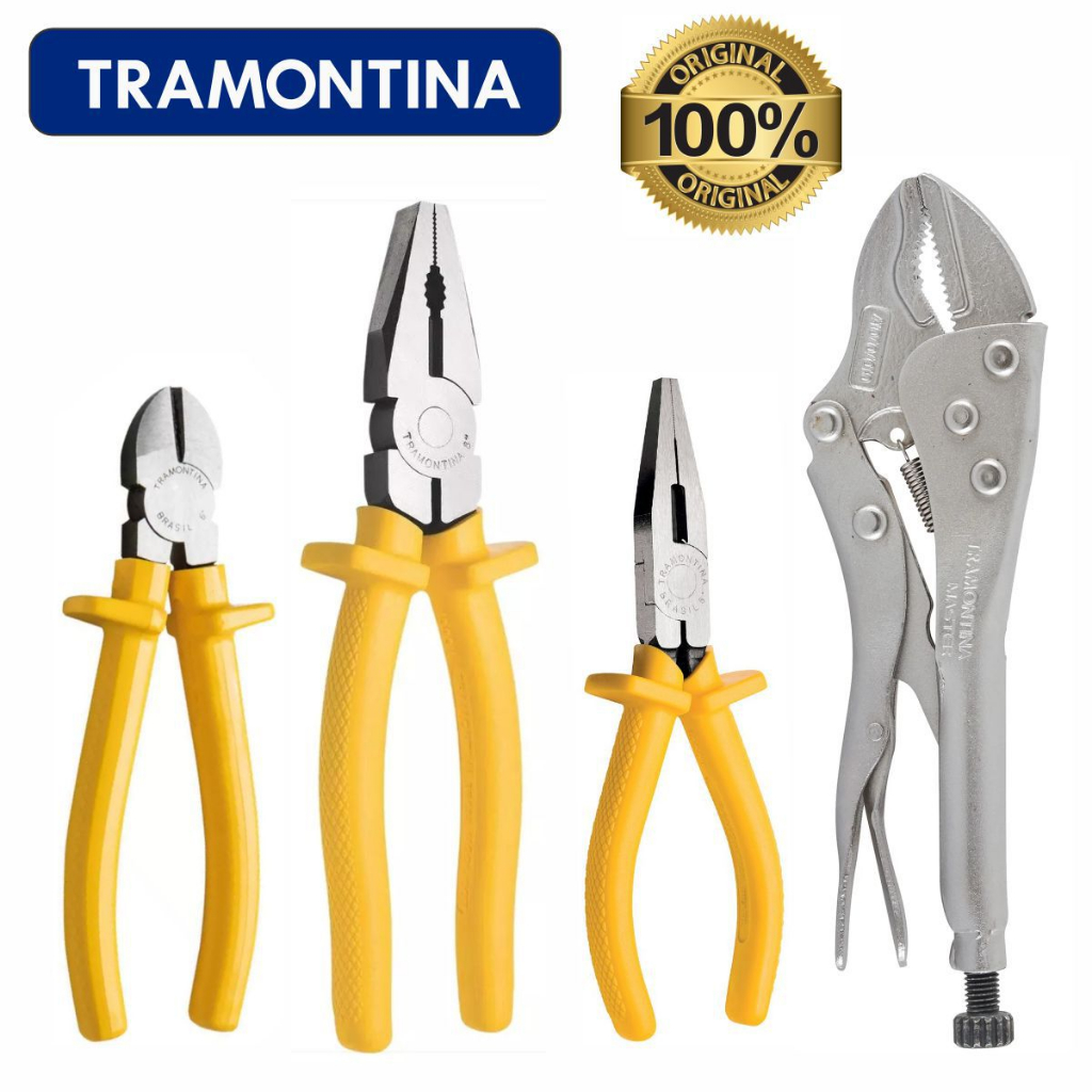 Kit Jogo Alicates Master Universal Tramontina Corte Bico Pressão