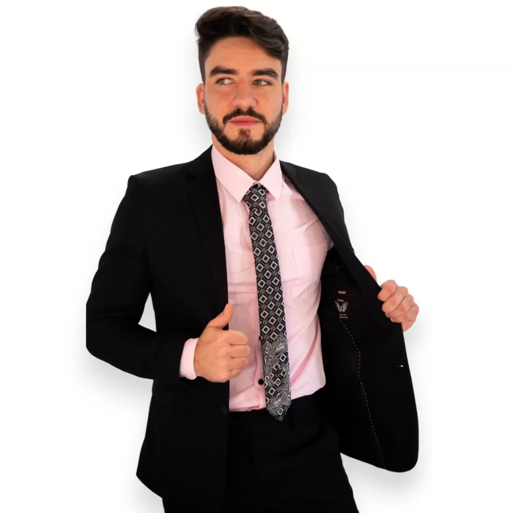 Terno Preto Masculino Slim Blazer+ Calça + Envio Imediato