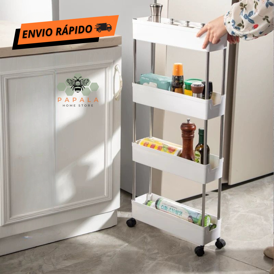 Carrinho Organizador 4 andares Multiuso – Prateleira Carrinho 4 camadas