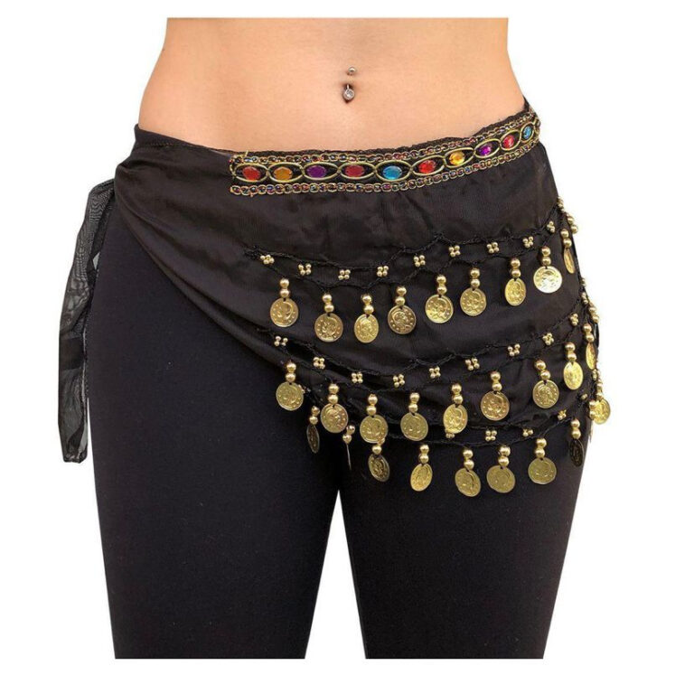 6 Lenços Quadril Moedas Para Dança Do Ventre Cig