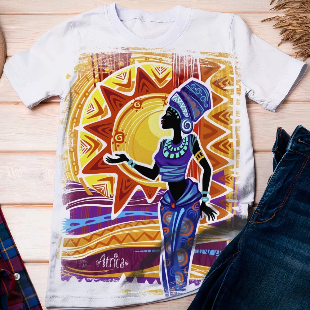 Camiseta Africana Afro Turbante Mulher – Dicelli