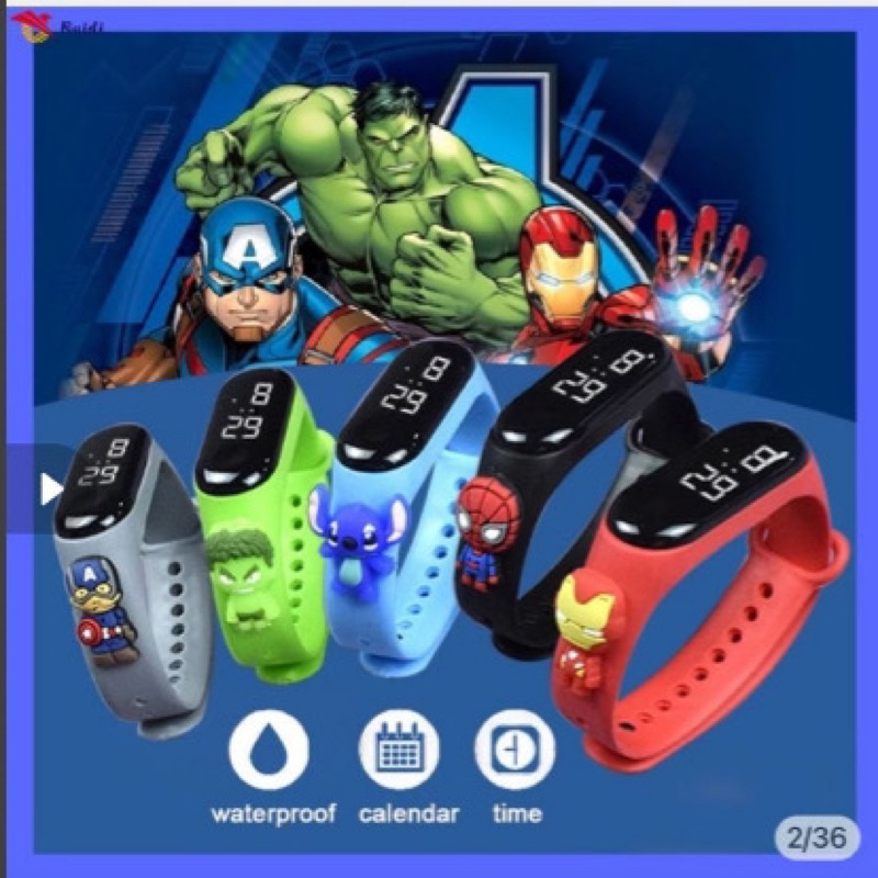 [PROMOÇÃO] Relógio Digital LED Infantil À Prova D Água Com Desenho Para Crianças/ Meninos