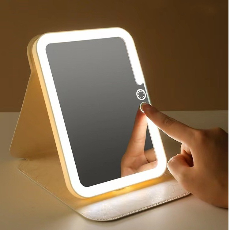 Espelho Decorativo Led Maquiagem Estética Recarre